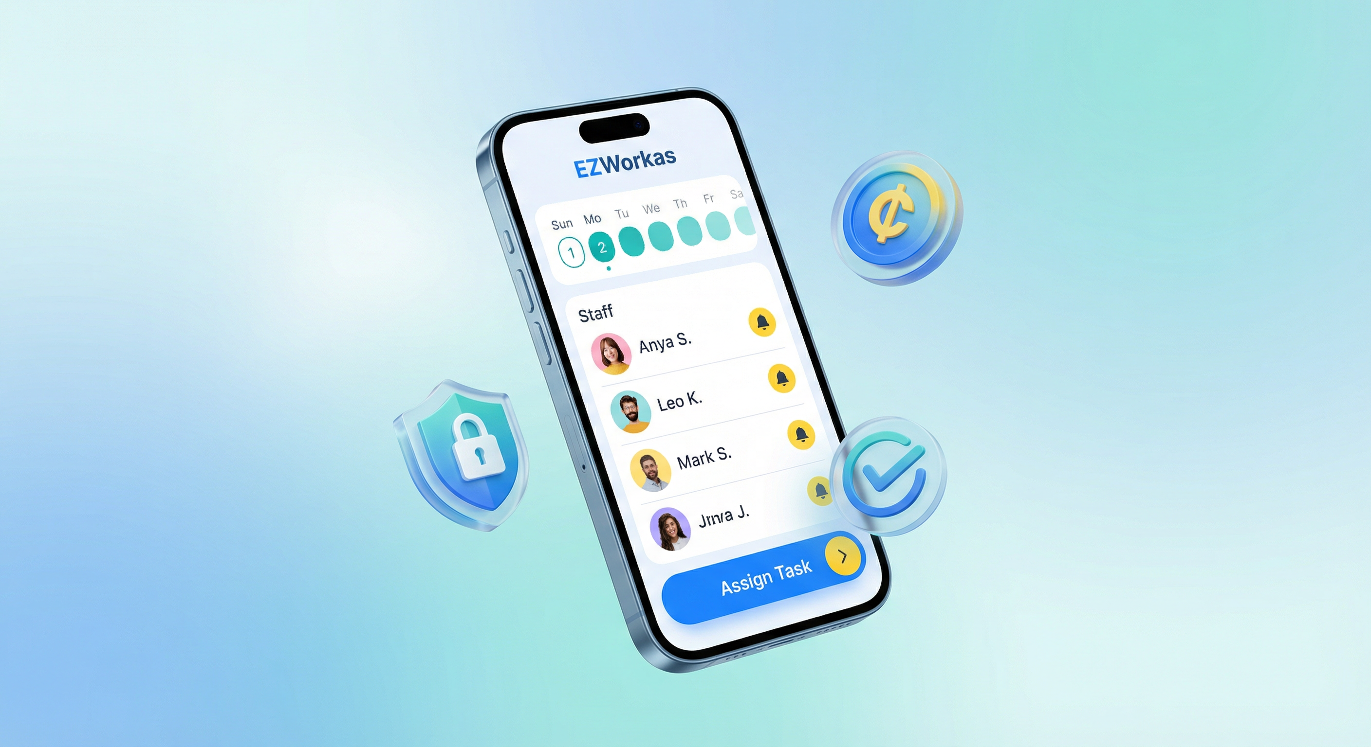 EZ Workas app interface